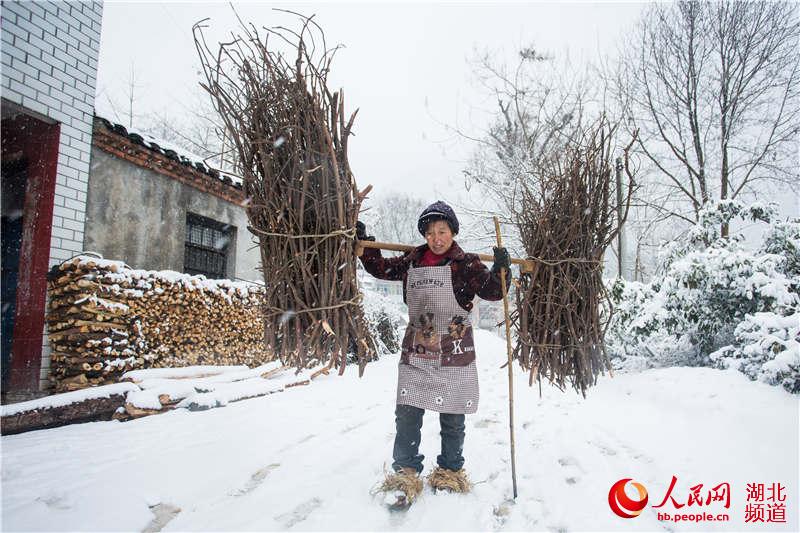 湖北麻城:长岭关上雪闹春