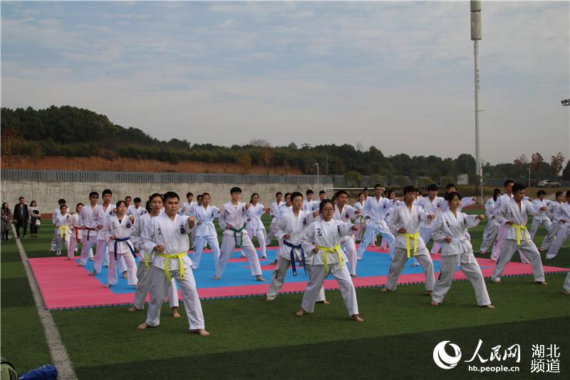 湖北首届高校传统跆拳道公开赛在武汉晴川学院