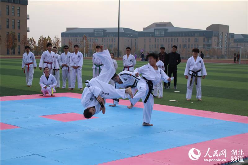 北首届高校传统跆拳道公开赛在武汉晴川学院举