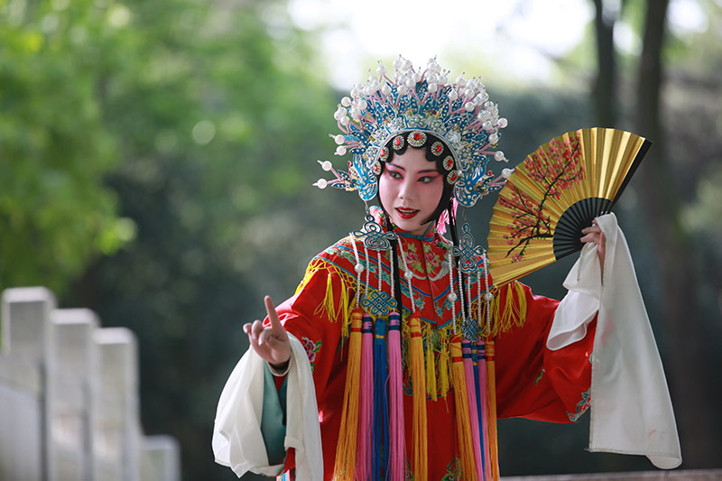 武漢公園文化季大型沉浸式情景劇《游園圓夢》劇照。武漢市園林和林業局供圖