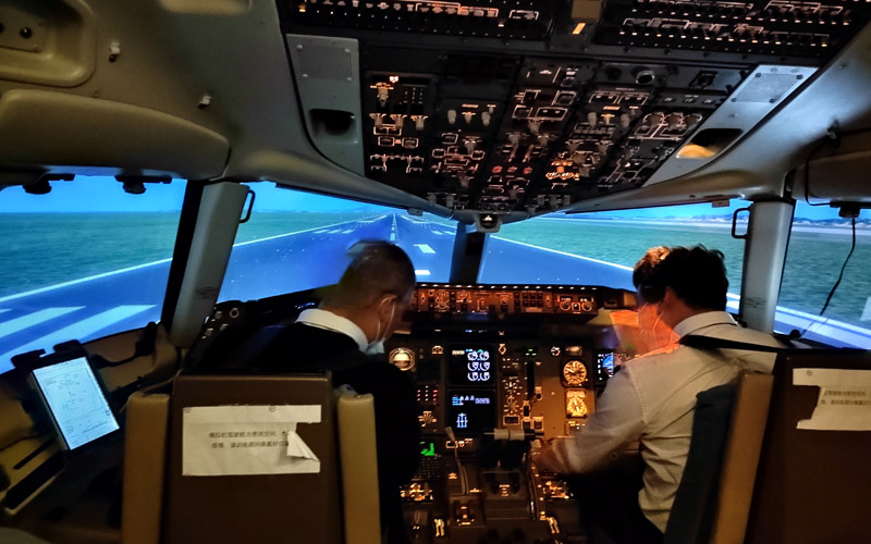 鄂州花湖機場順利完成飛行程序模擬機驗証。鄂州花湖機場供圖