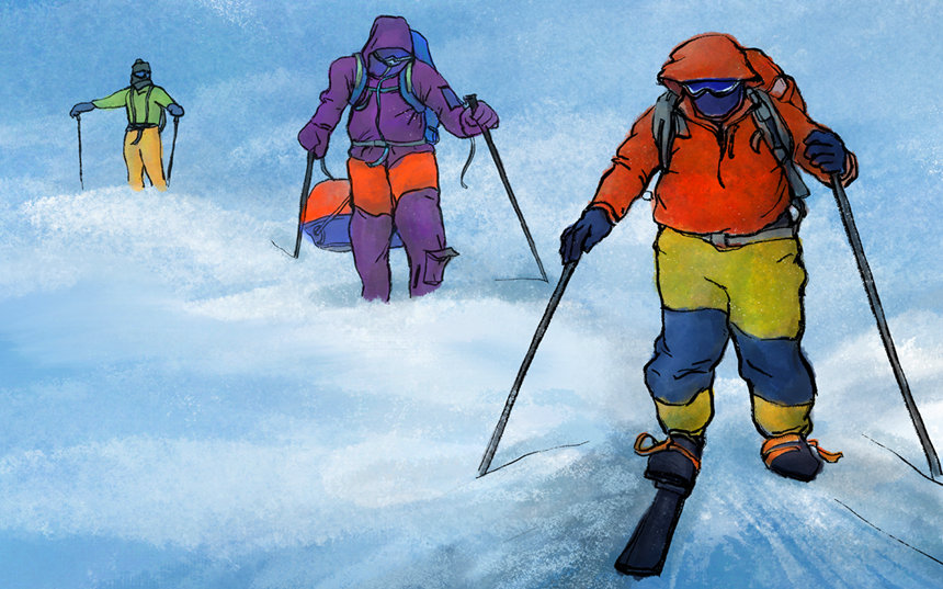中國地質大學登山隊在登頂亞洲最高峰珠穆朗瑪峰、歐洲最高峰厄爾布魯士峰、非洲最高峰乞力馬扎羅山、大洋洲最高峰科修斯科峰、南美洲最高峰阿空加瓜峰、北美洲最高峰麥金利峰之后的2016年4月24日，６名隊員從大本營營地出發跋涉110公裡，在低溫和遍布冰裂縫的惡劣環境下，徒步抵達北極極點。而此前，這裡很少出現中國人的身影。