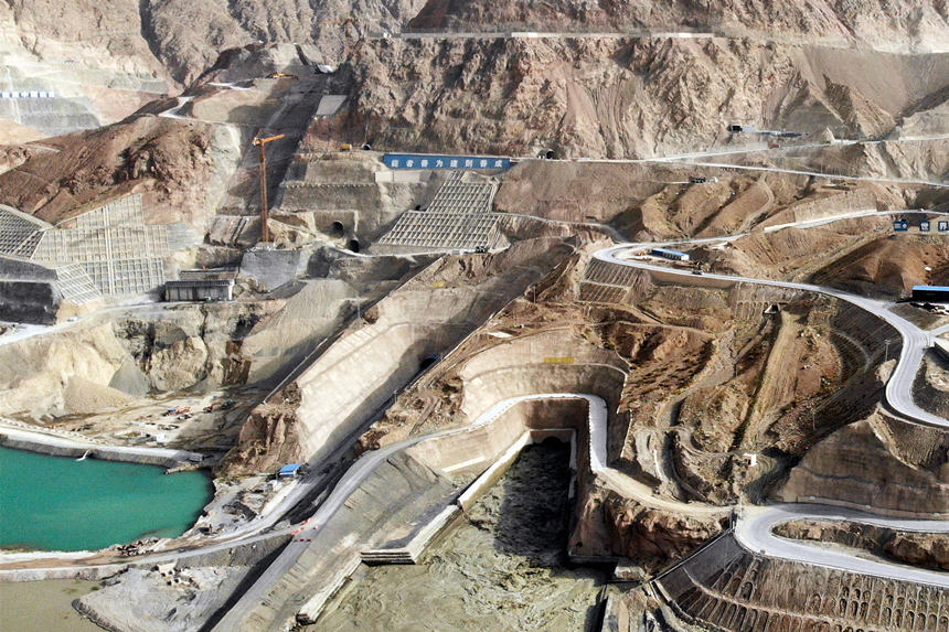 新疆大石峽水利樞紐工程。