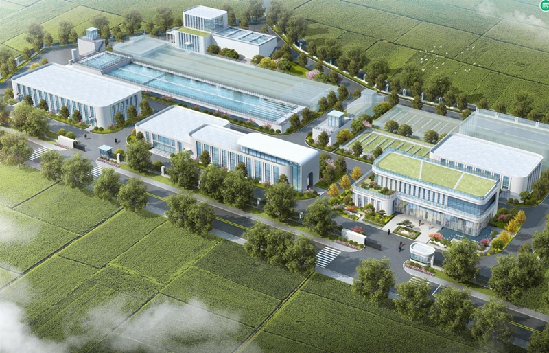 云梦县桂花潭水厂改造工程效果图。