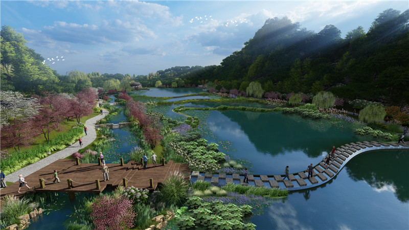 中国一冶科工加快建设郧西天河口湿地公园项目【3】