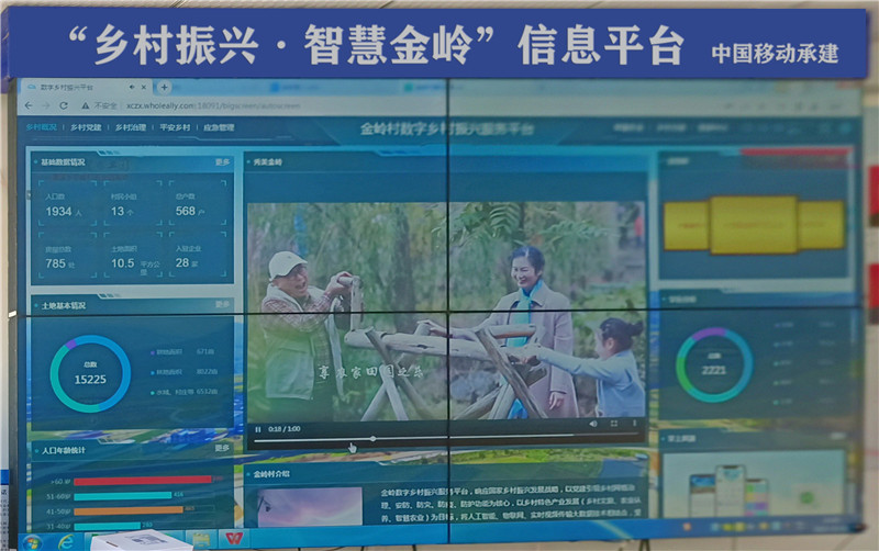 湖北移动为孝感市大悟县金岭村打造的“乡村振兴·智慧金岭”信息平台。