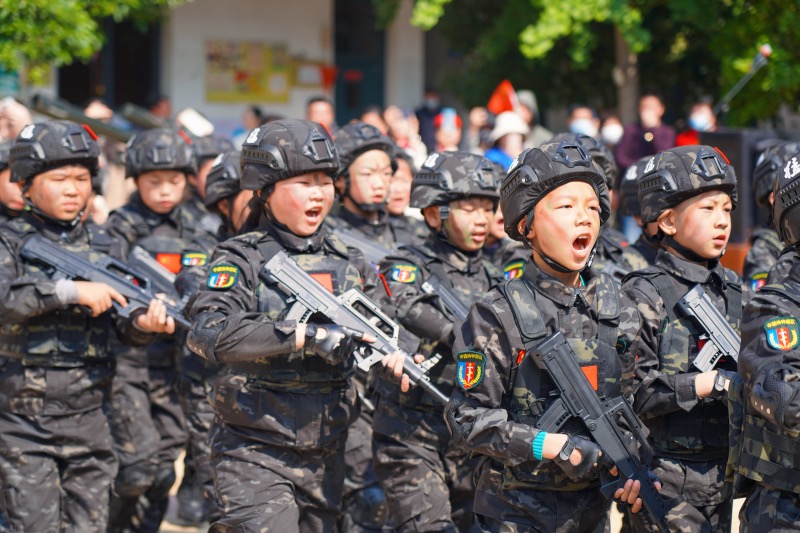 武汉市新洲区国防教育进校园