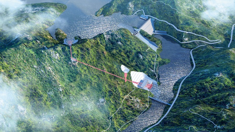 竹山县潘口抽水蓄能电站效果图