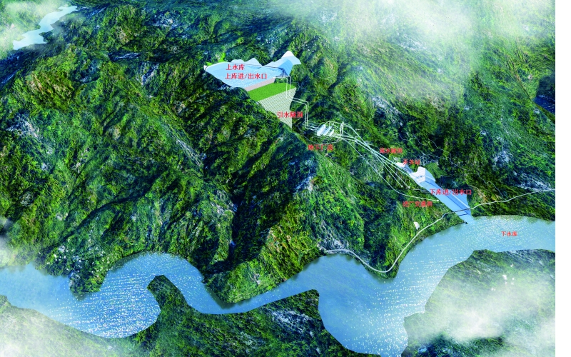 竹山天池嶺抽水蓄能電站效果圖