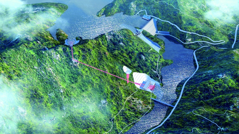 竹山縣潘口抽水蓄能電站效果圖
