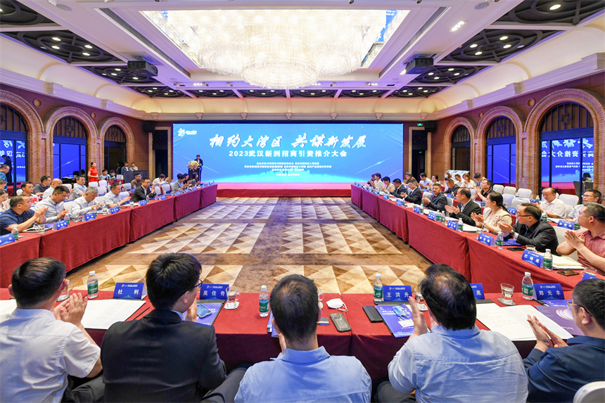 “相约大湾区+共谋新发展”2023武汉新洲招商引资推介大会。叶东辉摄