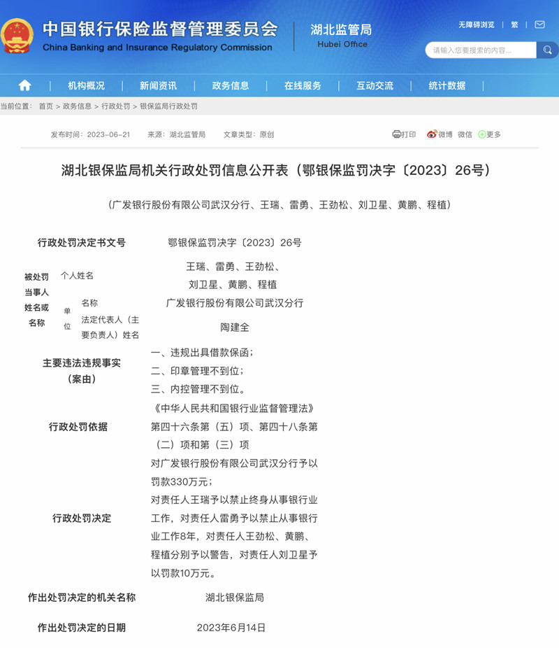 行政处罚信息公开表截图。