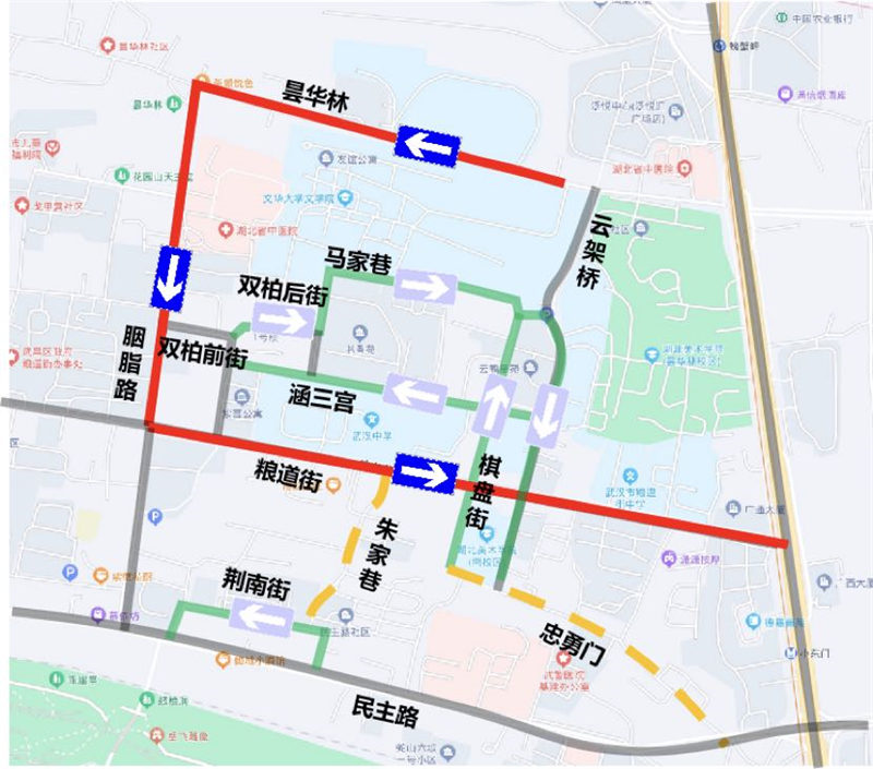 单行线示意图