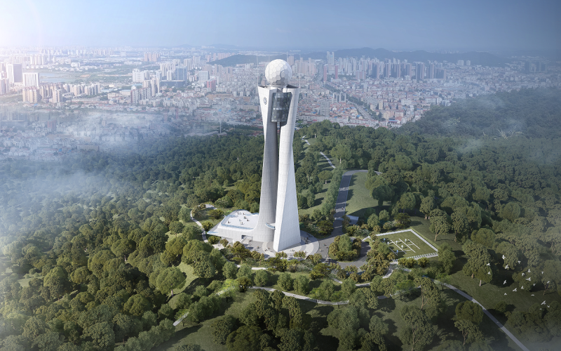 無圖建造項目——武漢新一代天氣雷達氣象塔