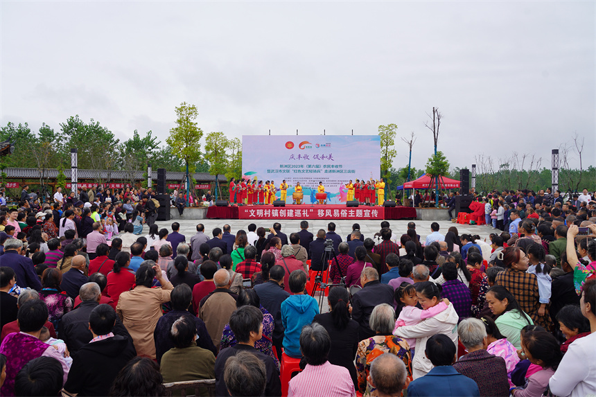 武漢新洲：金秋好“豐”光 市民趕大集