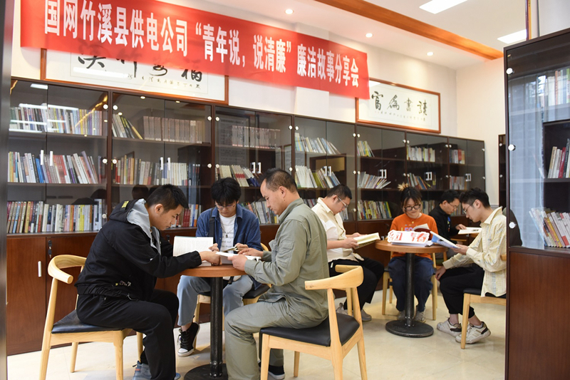 国网竹溪县供电公司组织团员青年开展“青年说，说清廉”廉洁故事分享会。 李壮摄