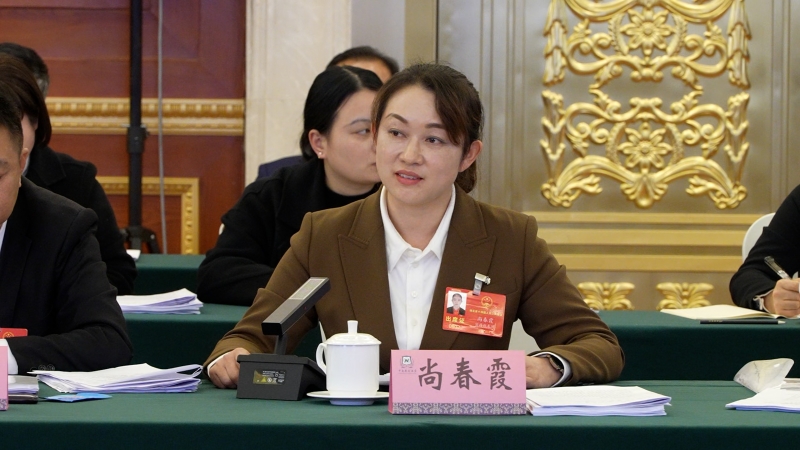 湖北省人大代表、当阳市民天米业有限责任公司总经理尚春霞。受访者供图