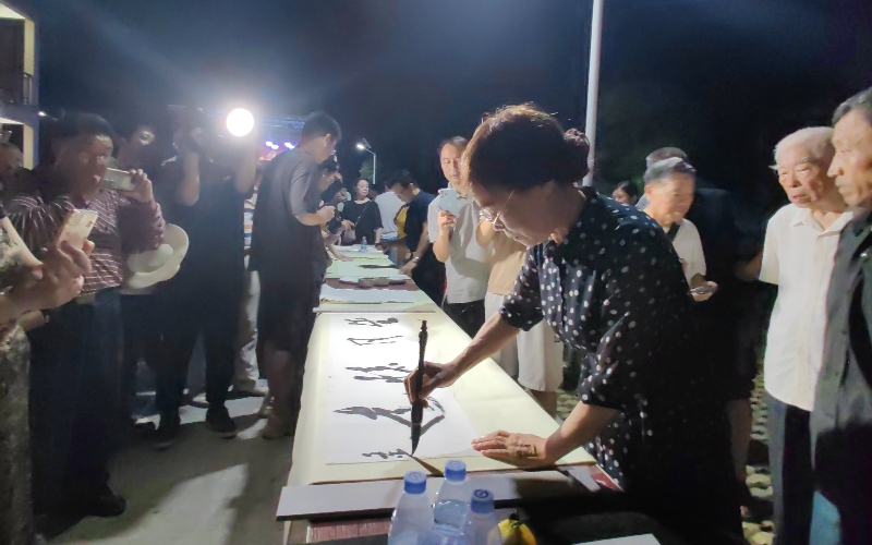 用诗书点染千余村湾庭院。