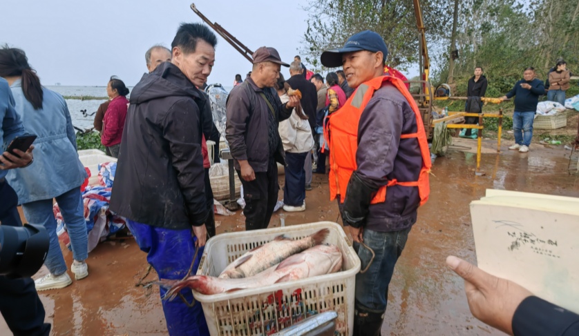 鱼跃人欢！咸安斧头湖首日开湖捕鱼【2】
