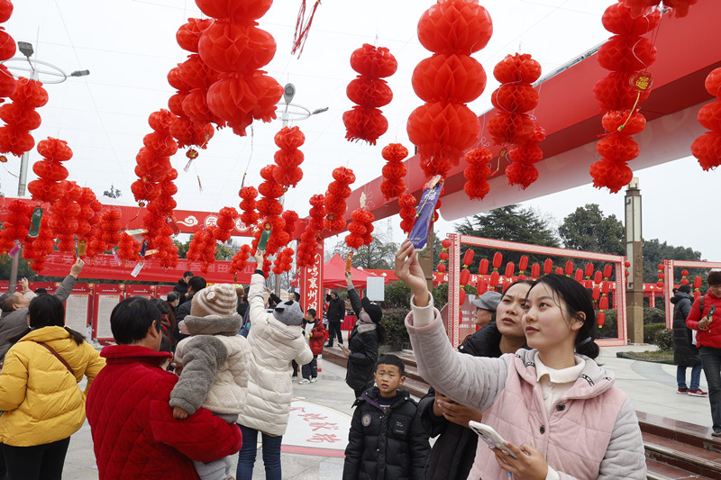 市民打卡活动现场。