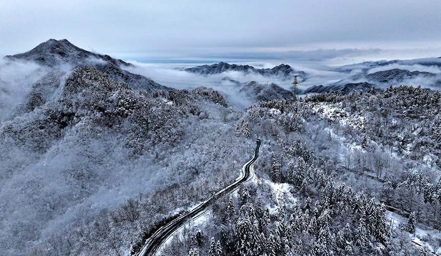 湖北茅箭：春雪绘丹青 水墨入画来