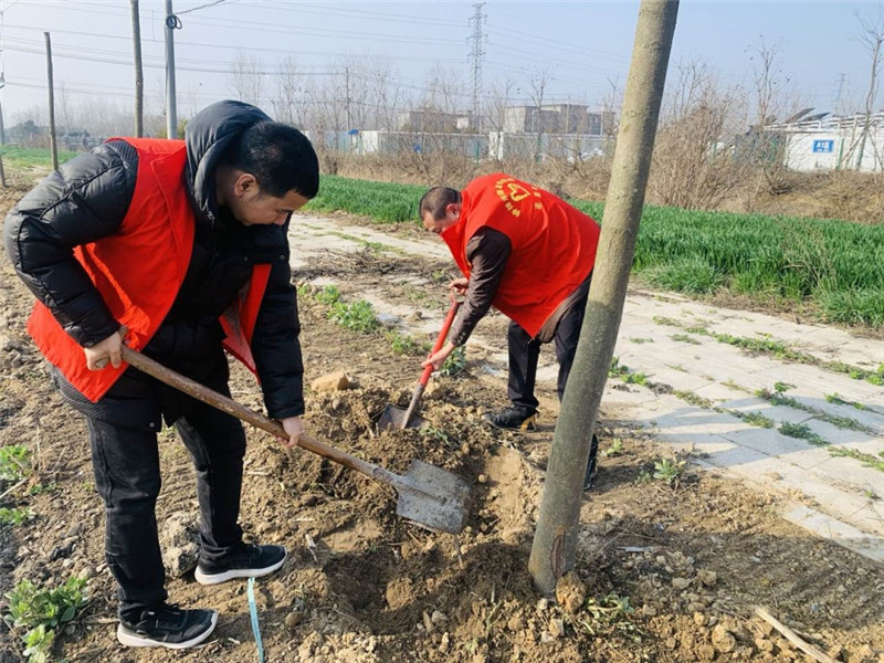义务植树。钟祥烟草供图