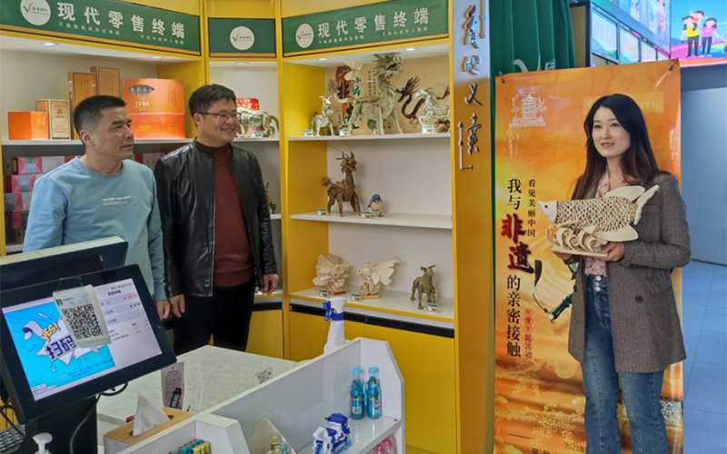 麻城烟草“非遗进终端”活动现场