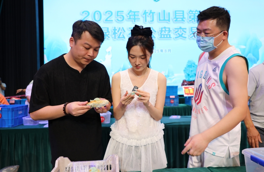 湖北竹山綠鬆石公盤成交額破4688萬 刷新全球毛料拍賣紀錄