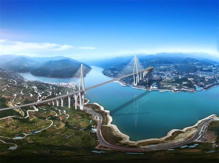 巴东长江二桥模型