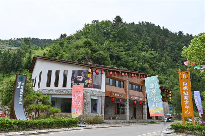 竹溪县肖家边国烟乡村振兴示范区。师立林摄