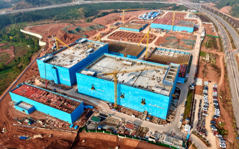 中国一冶资阳产业园建设现场。
