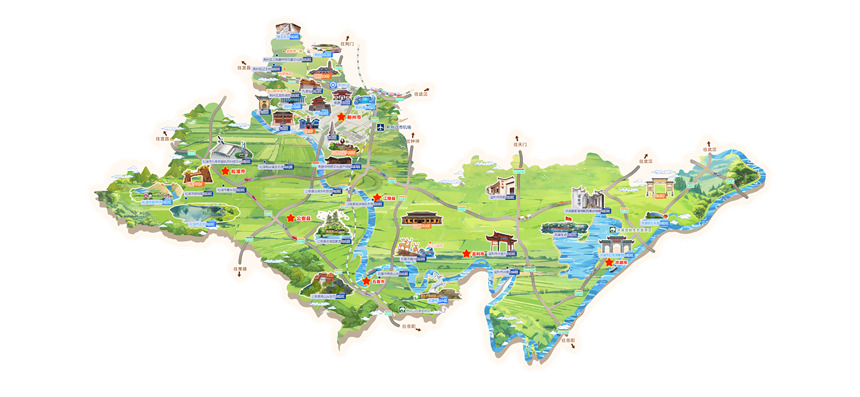 荊州市全域旅游地圖