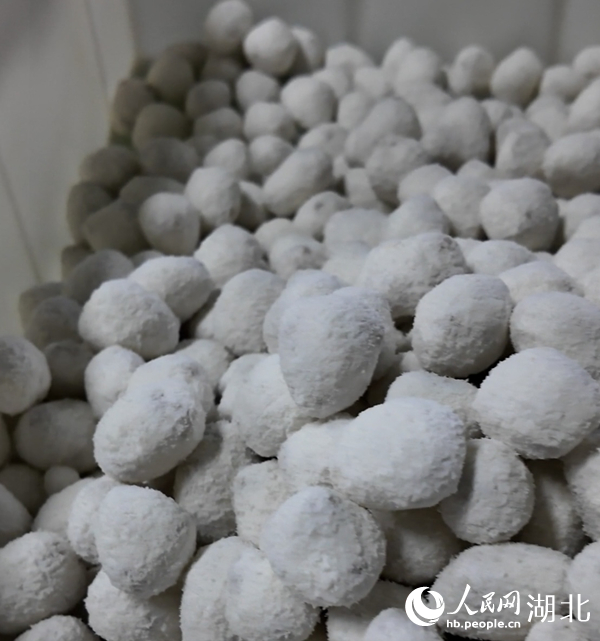 刚刚制作好的京果。人民网记者 张隽摄