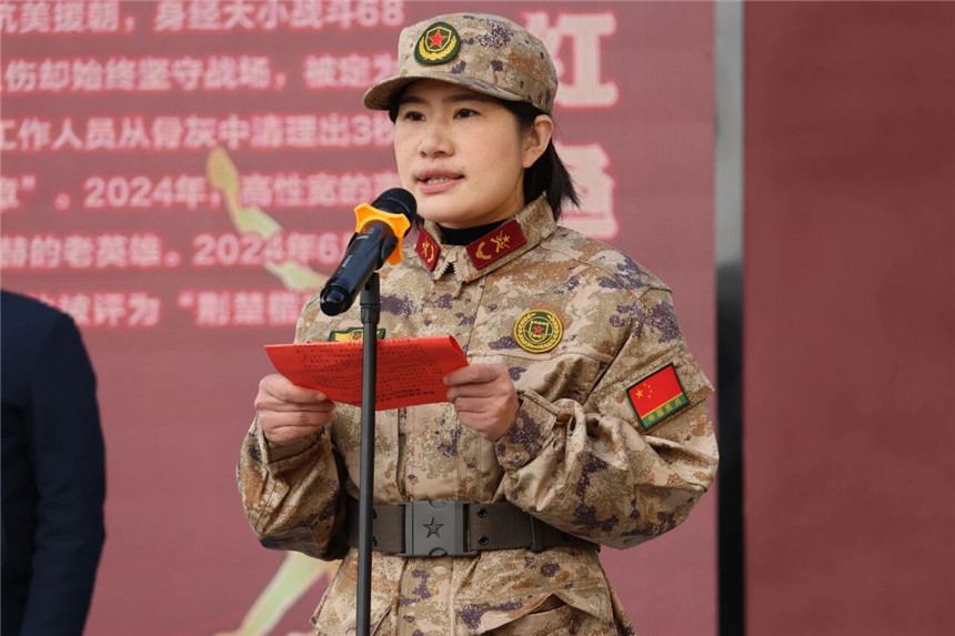 高性宽民兵连指导员、寒溪社区党委书记闫曼动情讲述