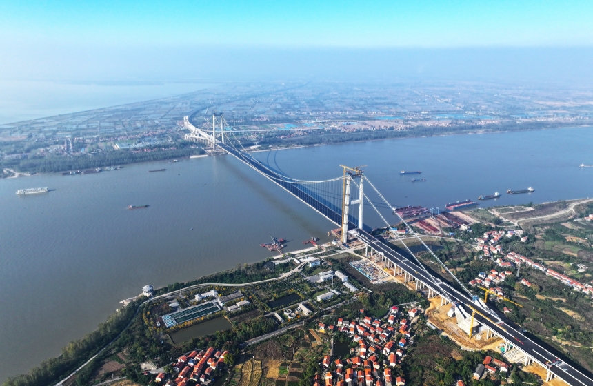 雙柳長江大橋連接光谷與星谷