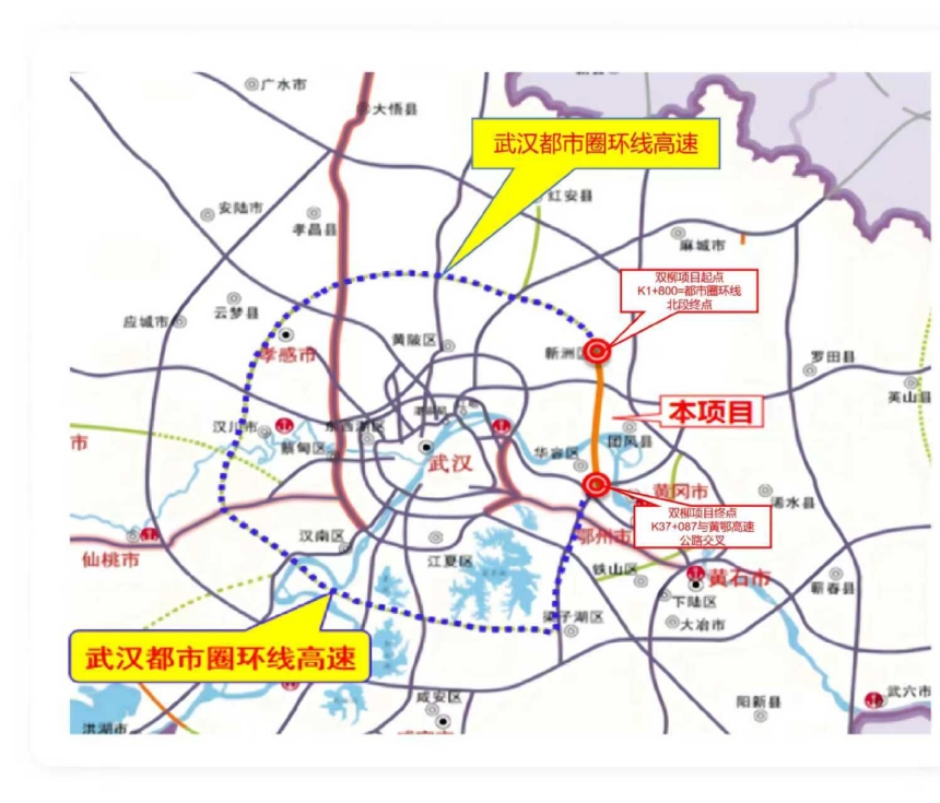 双柳桥项目路线示意图
