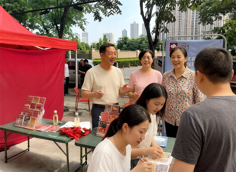 市民现场咨询。