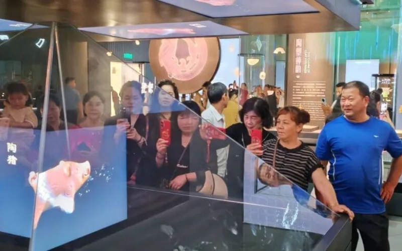 游客在石家河遗址博物馆内参观。天门市委宣传部供图