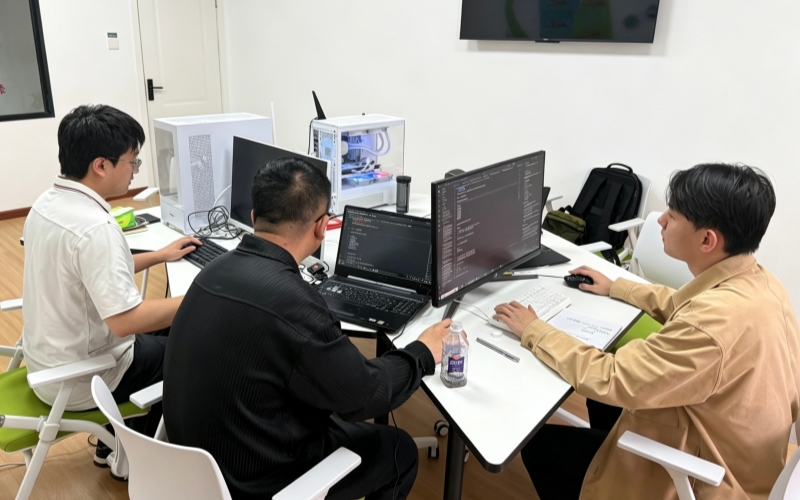 團隊成員正在進行項目研發。
