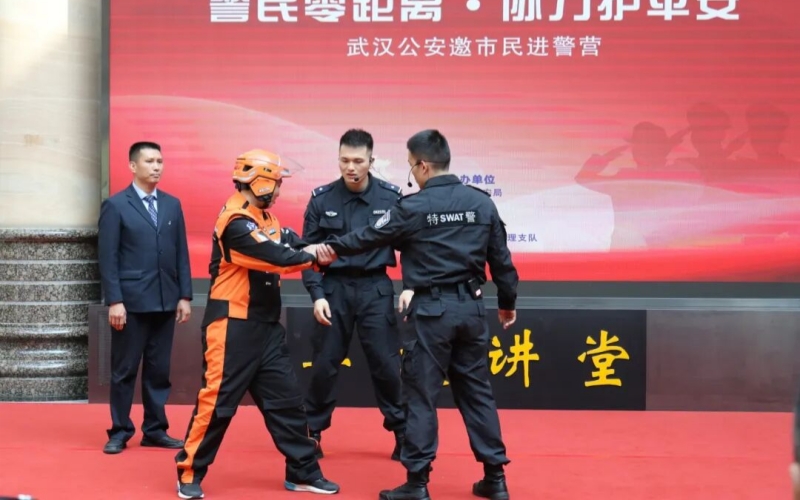 外賣騎手參加警營活動。