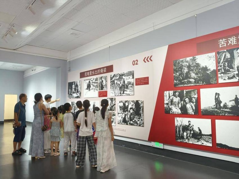 参观红色题材连环画主题展